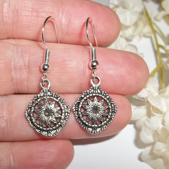 wvluckygirl Jewelry - Silver Earrings, Silver Boho Earrings, Boho Earring, Earring, Earring, NWT 2281